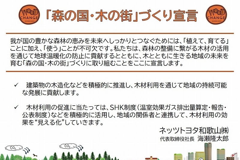 森の国・木の街づくり宣言